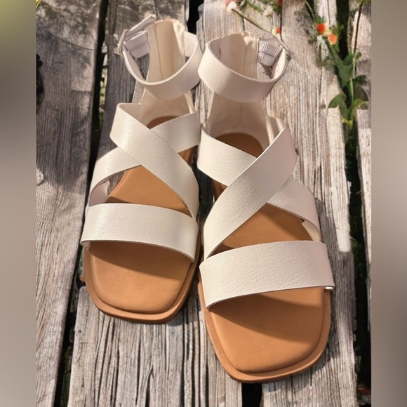 NEW Fitory Women’s Open Toe Gladiator Sandals White Size 7 - Picture 14 of 16